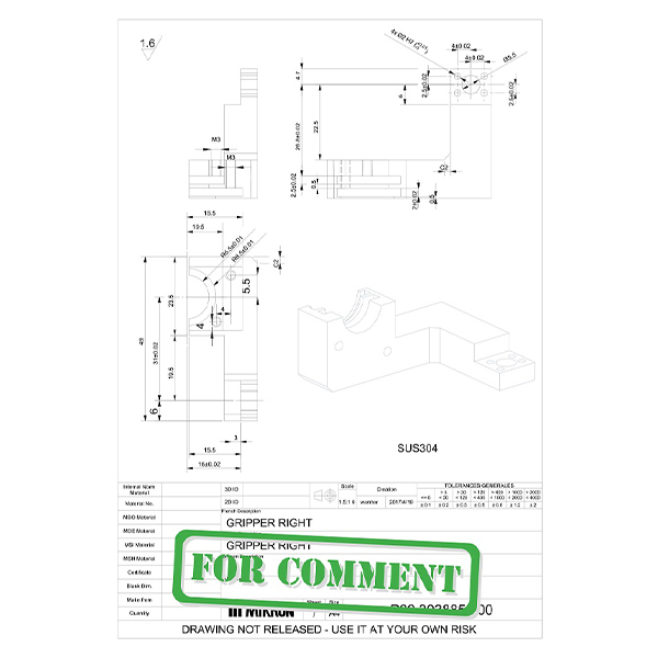 pin&ccedil;a direita de metal sim&eacute;trica personalizada-MWMECHPARTS